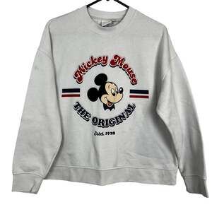 Disney Mickey Mouse Crewneck Women's Medium Classic WDW *FLAWS*